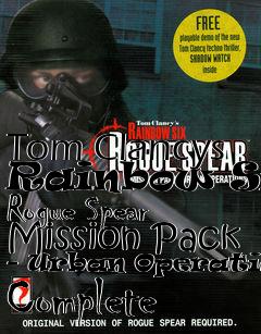 Box art for Tom Clancys Rainbow Six: Rogue Spear Mission Pack - Urban Operations