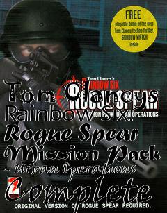 Box art for Tom Clancys Rainbow Six: Rogue Spear Mission Pack - Urban Operations