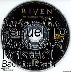 Box art for Riven: The Sequel To Myst (dvd Reissue)