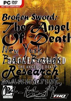 Box art for Broken Sword: The Angel Of Death