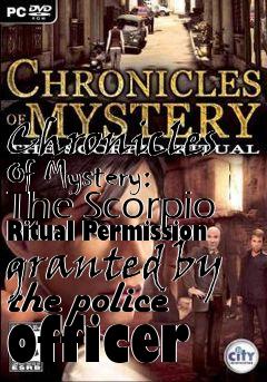 Box art for Chronicles Of Mystery: The Scorpio Ritual