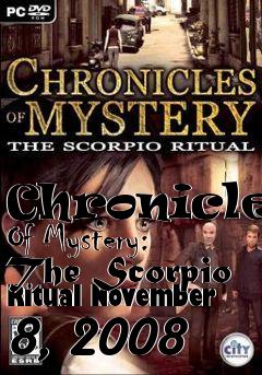 Box art for Chronicles Of Mystery: The Scorpio Ritual