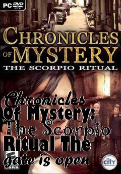 Box art for Chronicles Of Mystery: The Scorpio Ritual