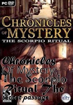 Box art for Chronicles Of Mystery: The Scorpio Ritual