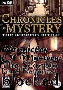 Box art for Chronicles Of Mystery: The Scorpio Ritual