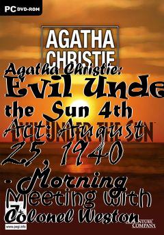 Box art for Agatha Christie: Evil Under the Sun