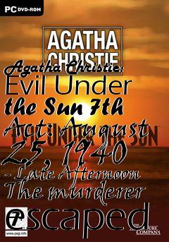 Box art for Agatha Christie: Evil Under the Sun