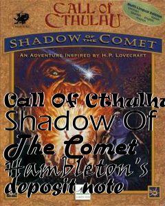 Box art for Call Of Cthulhu: Shadow Of The Comet