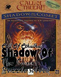 Box art for Call Of Cthulhu: Shadow Of The Comet