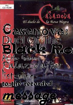 Box art for Casanova: Duel Of The Black Rose