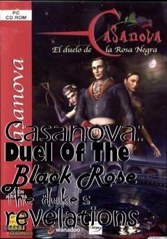 Box art for Casanova: Duel Of The Black Rose