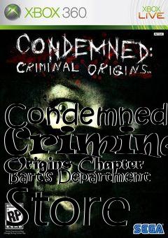 Box art for Condemned: Criminal Origins