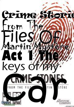 Box art for Crime Stories: From The Files Of Martin Myst�re