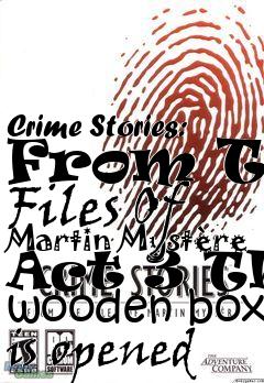 Box art for Crime Stories: From The Files Of Martin Myst�re