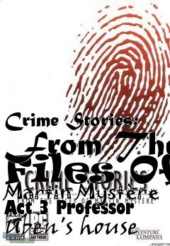 Box art for Crime Stories: From The Files Of Martin Myst�re