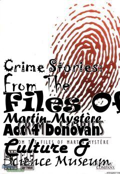 Box art for Crime Stories: From The Files Of Martin Myst�re