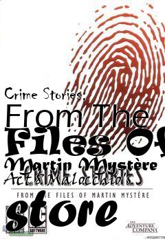 Box art for Crime Stories: From The Files Of Martin Myst�re