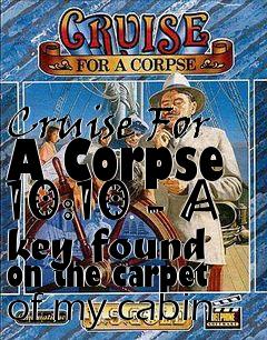 Box art for Cruise For A Corpse