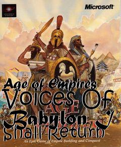 Box art for Age of Empires