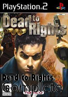 Box art for Dead to Rights