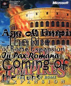 Box art for Age of Empires - The Rise of Rome