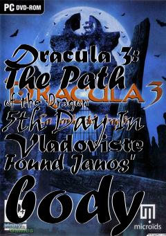 Box art for Dracula 3: The Path of the Dragon