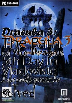 Box art for Dracula 3: The Path of the Dragon