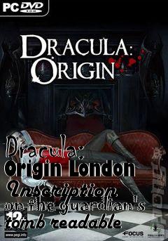 Box art for Dracula: Origin