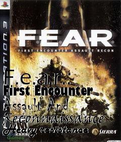 Box art for F.e.a.r.: First Encounter Assault And Reconnaissance