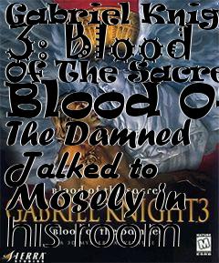 Box art for Gabriel Knight 3: Blood Of The Sacred, Blood Of The Damned