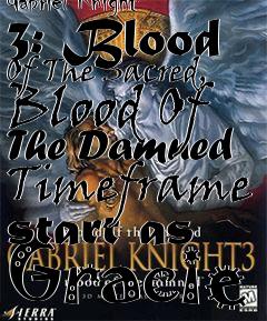 Box art for Gabriel Knight 3: Blood Of The Sacred, Blood Of The Damned