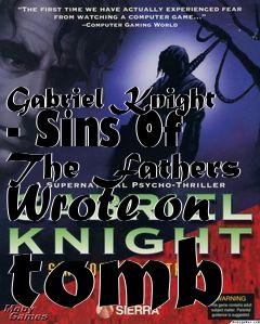 Box art for Gabriel Knight - Sins Of The Fathers