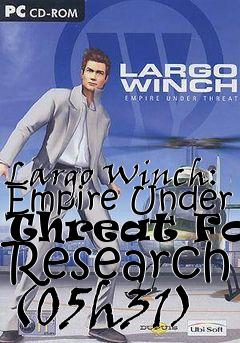 Box art for Largo Winch: Empire Under Threat