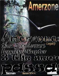 Box art for Amerzone: the Explorers Legacy