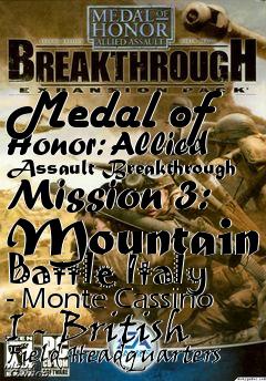 Box art for Medal of Honor: Allied Assault Breakthrough