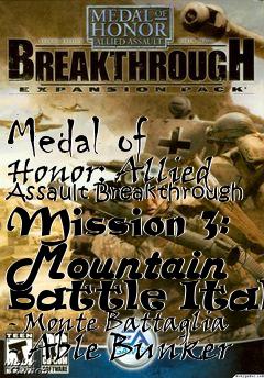 Box art for Medal of Honor: Allied Assault Breakthrough