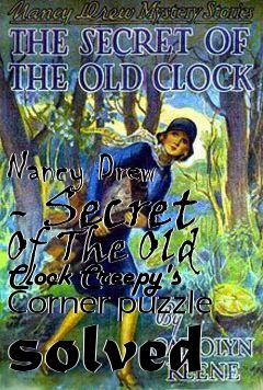 Box art for Nancy Drew - Secret Of The Old Clock