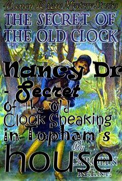 Box art for Nancy Drew - Secret Of The Old Clock