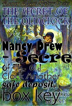 Box art for Nancy Drew - Secret Of The Old Clock