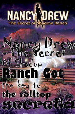 Box art for Nancy Drew - The Secret Of Shadow Ranch