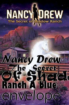 Box art for Nancy Drew - The Secret Of Shadow Ranch