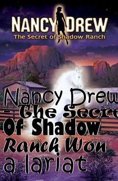 Box art for Nancy Drew - The Secret Of Shadow Ranch