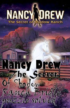 Box art for Nancy Drew - The Secret Of Shadow Ranch