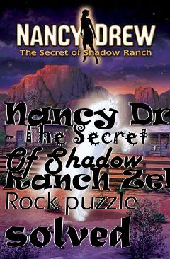 Box art for Nancy Drew - The Secret Of Shadow Ranch