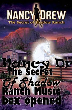 Box art for Nancy Drew - The Secret Of Shadow Ranch