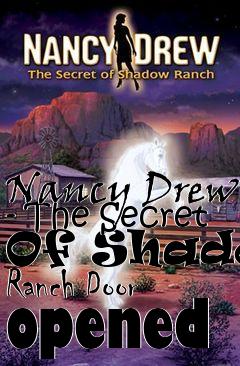 Box art for Nancy Drew - The Secret Of Shadow Ranch