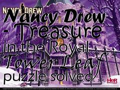 Box art for Nancy Drew - Treasure in the Royal Tower