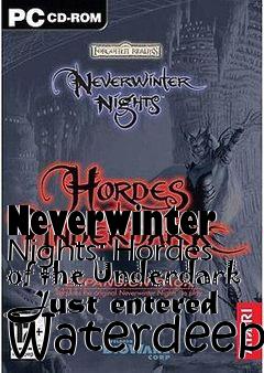 Box art for Neverwinter Nights: Hordes of the Underdark