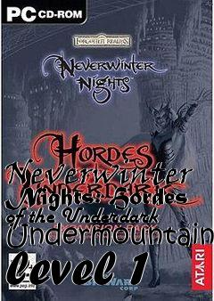 Box art for Neverwinter Nights: Hordes of the Underdark