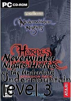 Box art for Neverwinter Nights: Hordes of the Underdark